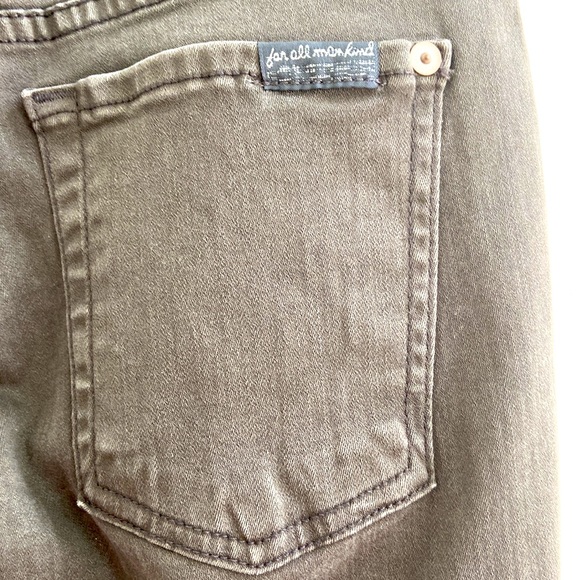 NWOT 7 for all Mankind Olive/Gray Jean - Picture 4 of 10